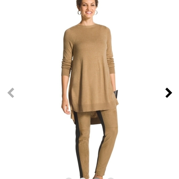 BLACK LABELSuede-Front Leggings - Picture 9 of 9